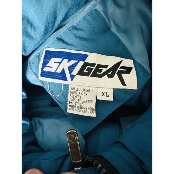 Women’s Ski Jacket Blue Black Size Extra Large Long Sleeve Vintage Lined SkiGear - Picture 5 of 6